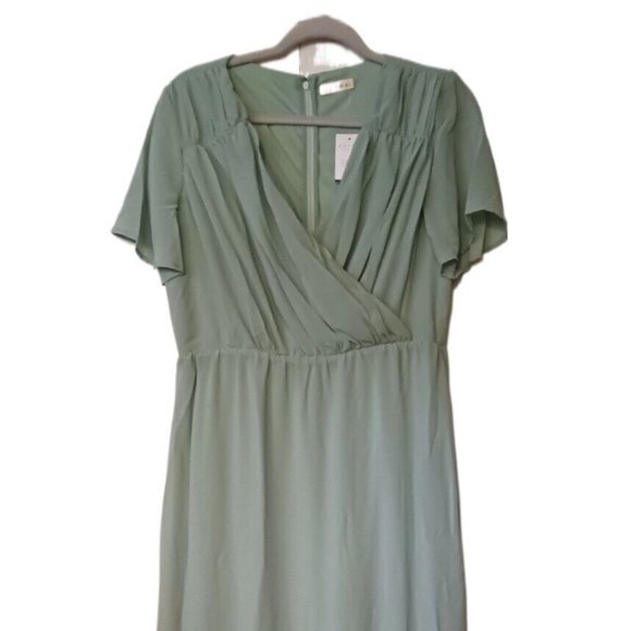 Bohme Large Sage Green Maxi Dress NWT - Picture 1 of 6